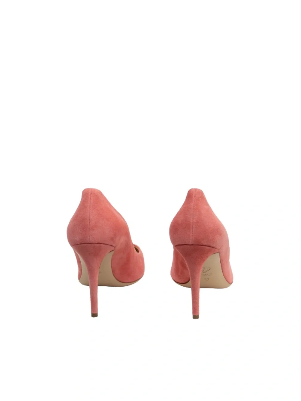 M.Gemi Women’s Coral Pink Suede Pointed Toe Stiletto Pumps Heels Size EU 37 US 7